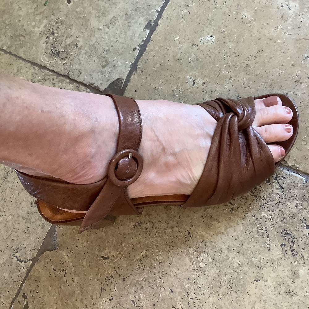 Hispanitas Leather Heeled Sandals 40 - Picture 5 of 6